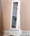 Floor Standing MDF Jewelry Cabinet Display With Wheels