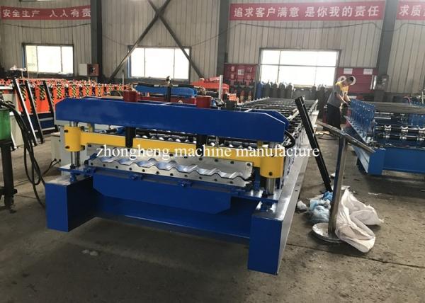 8 Kw Corrugated Roll Forming Machine , Roofing Sheet Metal Rolling Machine With