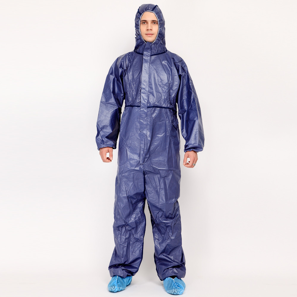 SMMS Breathable Disposable Coveralls , Disposable Work Overalls