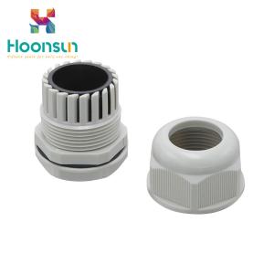 Quality Dustproof Grey Nylon Cable Gland M63 Series Nickel Plating Surface For LED Lamp wholesale