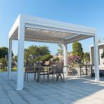 Villa Yard Adjustable Louvered Aluminum Pergola Double Aluminum Louvers