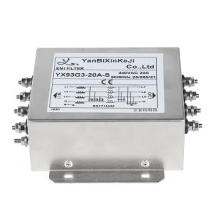 Quality 3 Phase 4 Wire EMI Filter 380V/520V Three Phase RFI Filter For Industrial Equipment wholesale