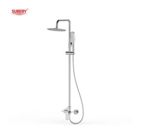 Quality Chrome Color Brass Thermostatic Tub Shower Faucet OEM Round Classical wholesale