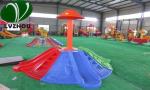 Eco Friendly Red Coloured Artificial Grass Playground Children Playing