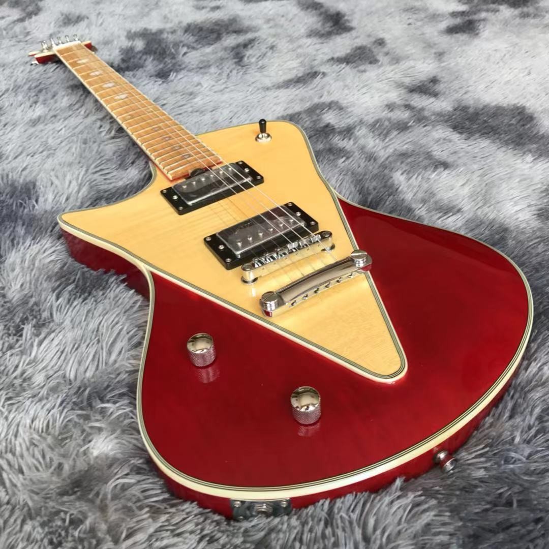 Custom Grand Musicman Left-Handed Version Style Electric Guitar in Red