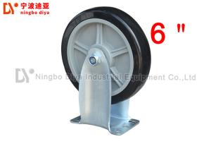 Quality PU Grey Directional Industrial Caster Wheels , 6 Inch Heavy Duty Rubber Caster Wheels wholesale