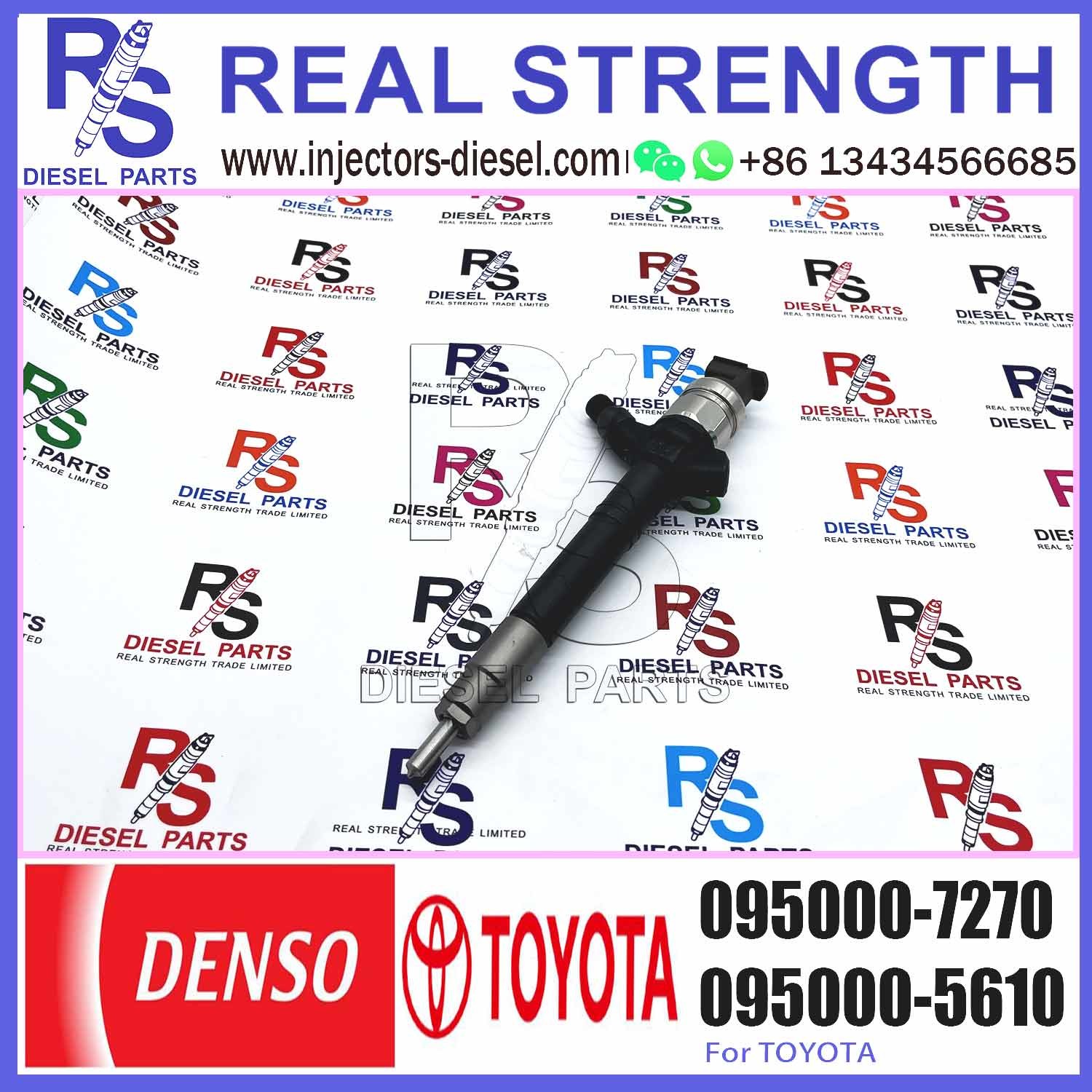 Diesel Common Rail Fuel Injector 095000-7640 095000-7630 095000-7280 095000-7270 for TOYO-TA 23670-0R170 23670-09290