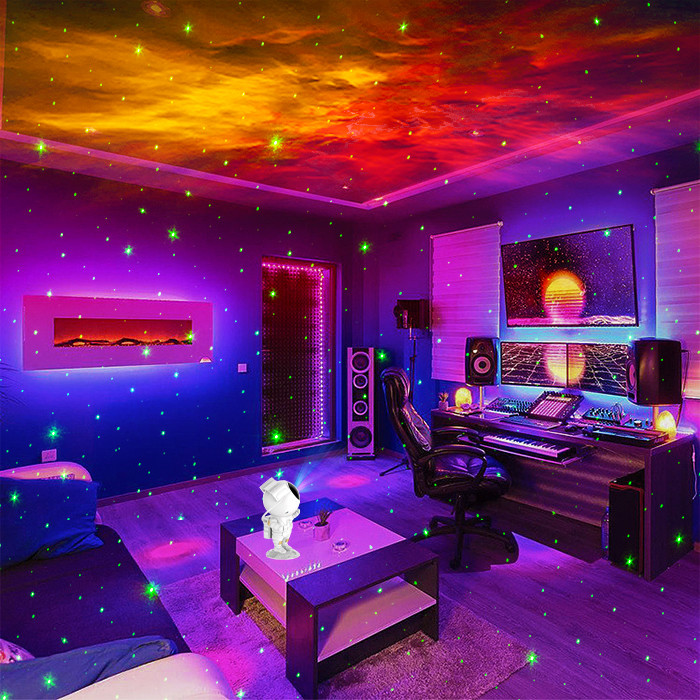 Game Room RGB Astronaut Galaxy Star Projector Light Multipurpose