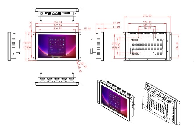 10.1-Inch Windows Embedded Terminal for Industrial Control, Medical Diagnostics, Retail Dashboards, and Smart Warehouses