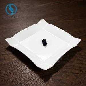 Quality Square Porcelain Plates White Thicken Anti Scalding Simple Atmosphere wholesale
