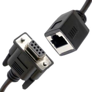 Quality DB9 Female RS232 Serial To RJ45 Female Socket Cable wholesale
