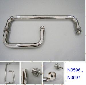 Quality SUS304 Polished Chrome shower handle / glass door handle N0596 ,N0597 wholesale