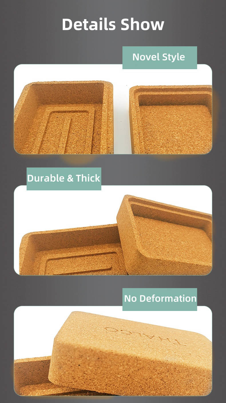 Natural Cork Soap Dish Container Box Case Holder Waterproof Anti-Corrosion