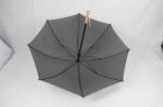 30 Inch Mens Black Golf Umbrella , Wooden Handle Long Shaft Golf Umbrella
