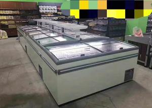 Quality Curved Glass Door Combination Open Top Island Freezer R290 wholesale