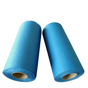 Quality Blue Embossed Non Woven Cloths Cleaning Wipes Woodpulp Material wholesale