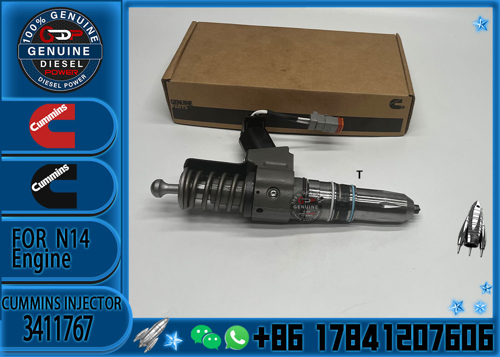 Diesel engine spare parts common rail fuel injector 3411764 3411767 for Cummins Engine N14