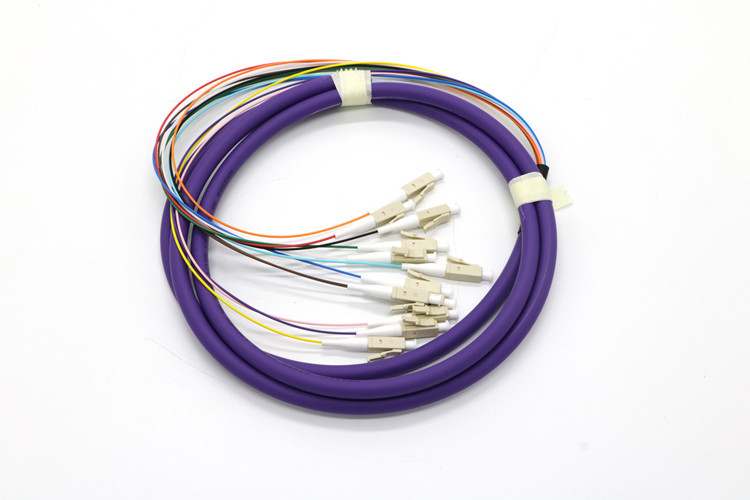 Outdoor Pigtail Fiber Optic Cable 12 Cores LC/APC Connector Customsized Length