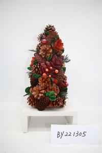 Quality Christmas Decor Table Ornaments Pinecone Tree Wooden Christmas Tree Decorations For Home wholesale