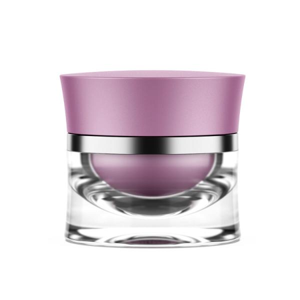 Acrylic double wall round cosmetic packaging jars container airless cream jar SR