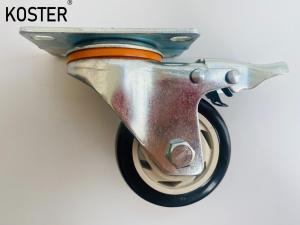 Quality Industry Black and White Core PVC Rubber Omni-Directional Caster Wheel 32mm Thickness wholesale