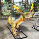 110VAC Fiberglass Animatronic Life Size Dinosaur Statues Styracosaurus Model