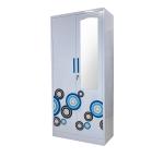 H1850 Modern Steel Home Furniture Printed Clothes Almirah Storage Cabinet For