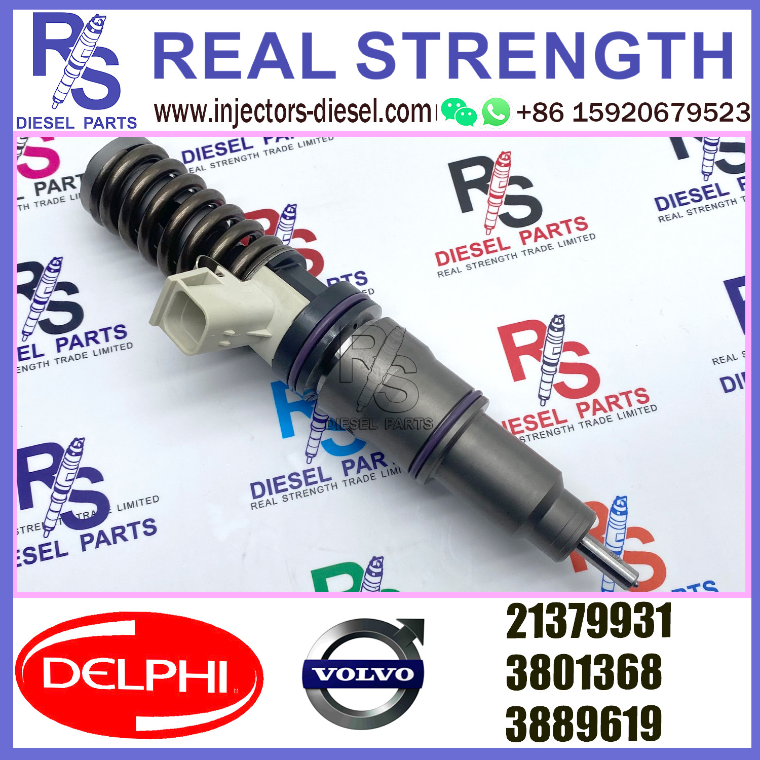 21379931 DELPHI Fuel Injector BEBE4D27001 3801368 3889619 For V-O-L-V PENTA MD13