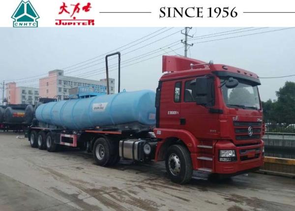 3 Axles Acid Tanker Trailer 21000 Liters Capacity V Shape Tanker For Less