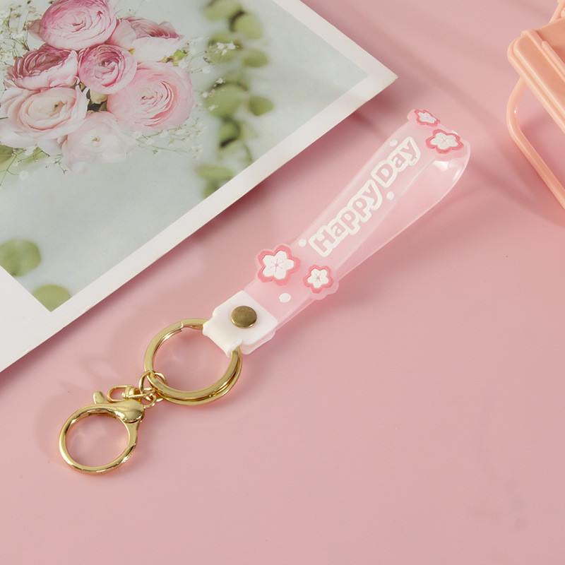 Cute Cartoon Keychain Charms For Girls And Boys , Bpa Free Customized Silicone Keychain Wristband
