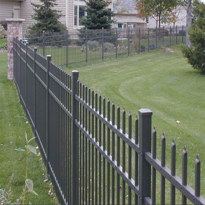Powder Coating Iron Wrought Fence 6 Foot Portable Galvanized Steel
