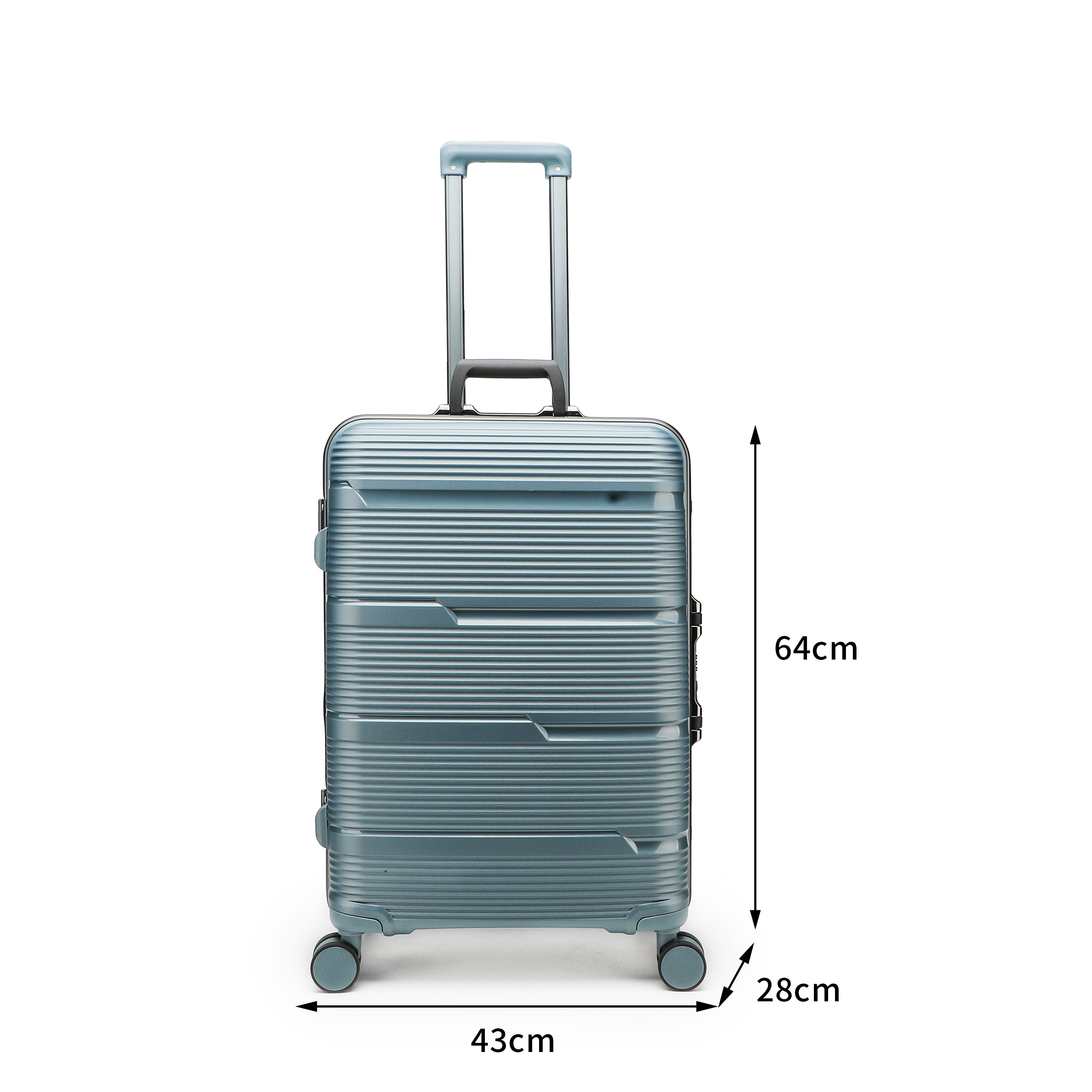 20'' 22'' PP Airline Baggage Cart Luggage Trolley With Fixed Handle