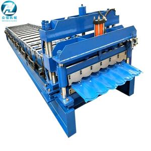 Quality Hydraulic Cutting Glazed Tile Roll Forming Machine With 14 Roller Station wholesale