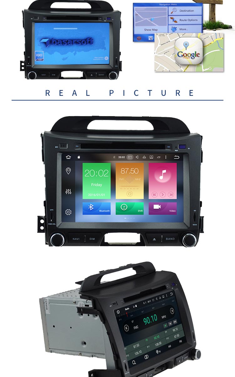 KIA Sportage 8.0 Android Car DVD Player With GPS Stereo Radios Maps