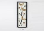 Wooden Framed Metal Floral Design Wall Art Decoration For Home Gallery Hotel