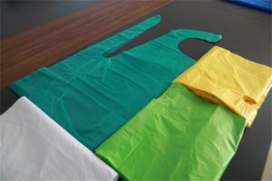 Quality Green / Blue / Yellow Disposable Plastic Aprons Embossed Surface Anti Bacterial wholesale
