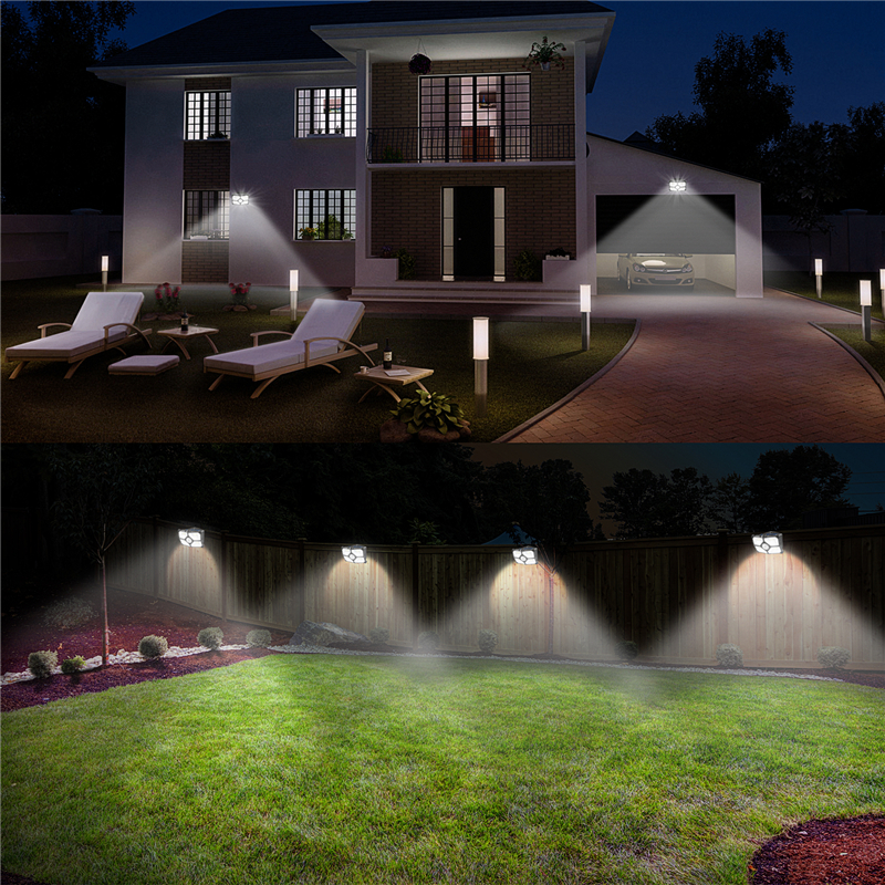 IP65 Waterproof Outdoor High-performance Solar Panel Super Bright Durable Material Solar Security PIR Sensor Light