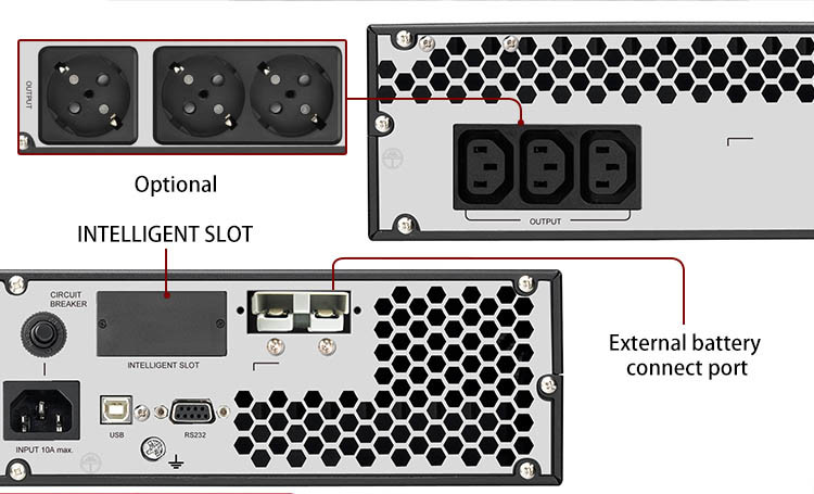 19 Inch 2400w 3000va Small Ups Power Supply
