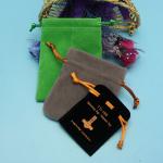 Colorful Drawstring Jewelry Bag For Christmas Gifts Customized Logo Printing