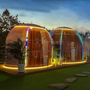 Quality Popular Sale Waterproof Camping Dome Hotel Modular Tent Double Dome House with Bathroom wholesale