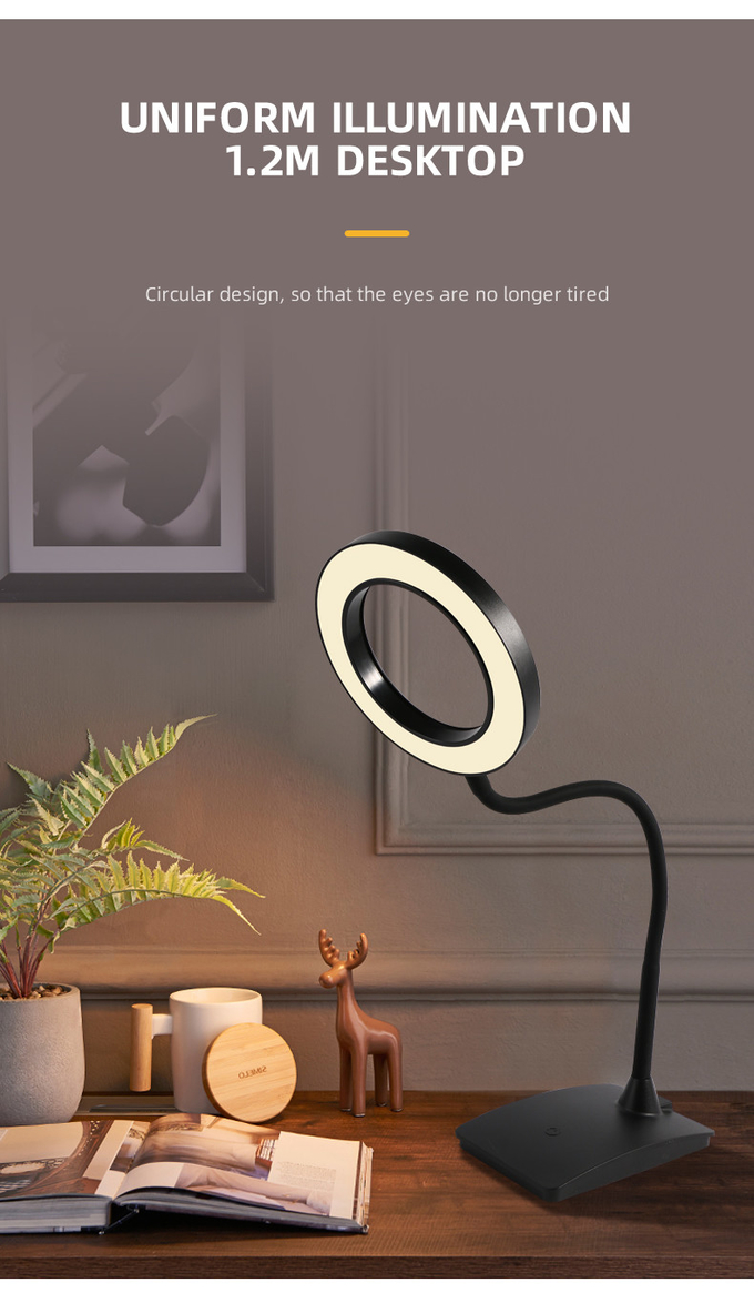 Ring Shape Soft Energy Saving LED Lights Eye Protection DC 5V USB Charging