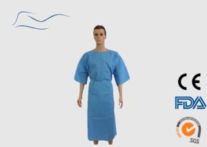 Quality Short Sleeves Disposable Patient Gowns Light Blue Color Eco Friendly wholesale