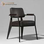 Arm Italian Leather Dining Chairs Modern Dining Room Chair 83cm Height
