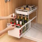 5KG Bearing 2 Tier Kitchen Organiser , Carbon Steel Seasoning Storage Rack