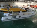 4.8 Meter Rigid Inflatable Boat Deep V Fiberglass Hull Inflatable Fishing Dinghy