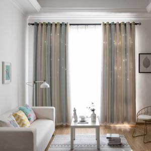 Quality Blackout Polyester Shower Curtains Self Embroidered Insulated wholesale