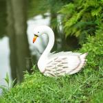 Vivid Metal Swan Animal Garden Ornament Outdoor Accoutrements