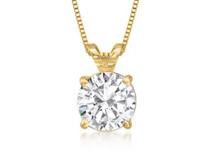 Quality 1.20 Carat 14K Gold Necklaces Yellow Gold Material OEM For Anniversary wholesale