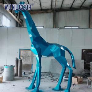 Quality Intricate Forged Metal Sculpture Geometric Giraffe wholesale