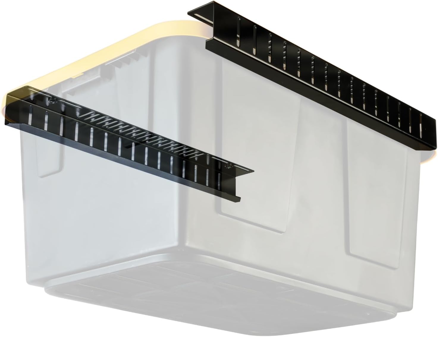 Heavy Duty Ceiling Bin Storage Rails Ceiling Mount Overhead Garage Storage Rack Overhead Bin Rack